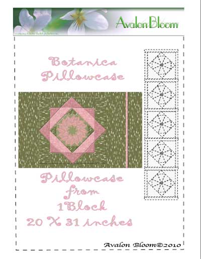 Avalon Bloom Kaleidoscoe Pillow Case Pattern