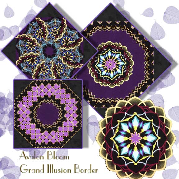 Grand Illusion Border Kaleidoscope Quilt Block Kit
