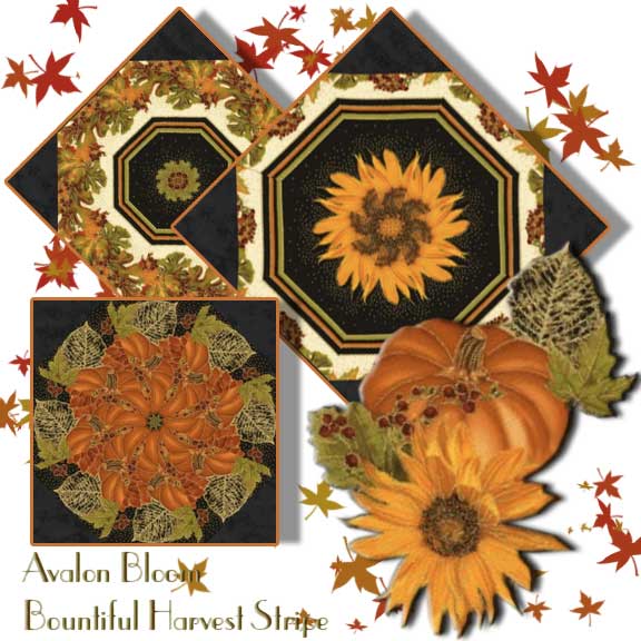 Bountiful Harvest Stripe Kaleidoscope Quilt Block Kit