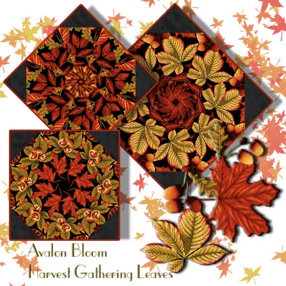 Gather Together Leaves Kaleidoscope Quilt Block Kit