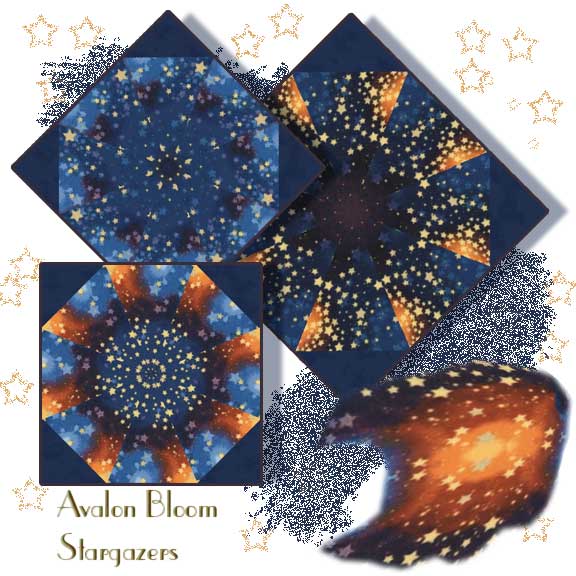 Stargazers Kaleidoscope Quilt Block kit
