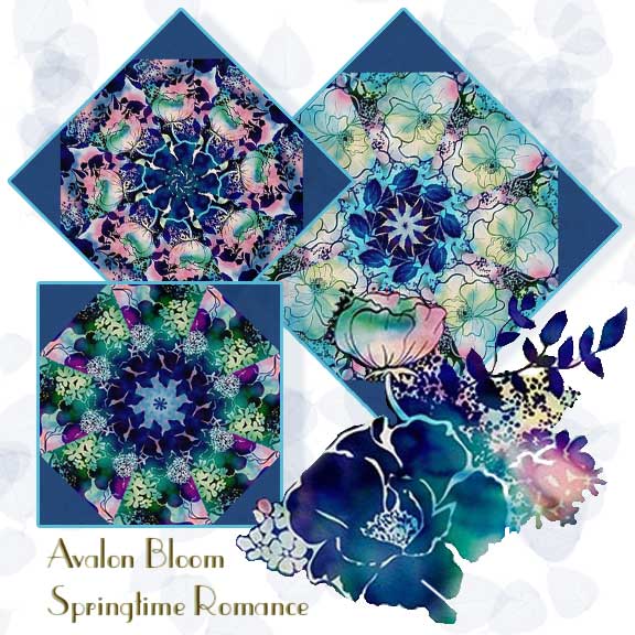 Springtime Romance Kaleidoscope Quilt Block Kit
