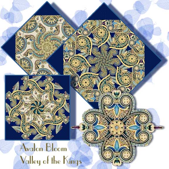 Valley of the Kings 2 kaleidoscope Quilt Block kit