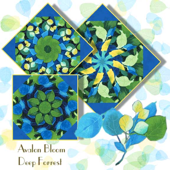 Deep Forest Kaleidoscope Double Quilt Kit