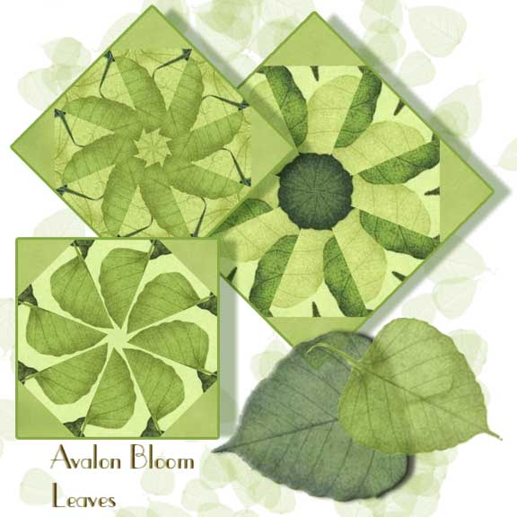 Leaves kaleidoscope Quilt Block kit
