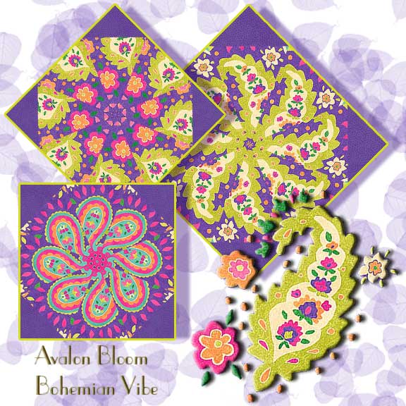 Bohemian Vibe Kaleidoscope Quilt Block Kit