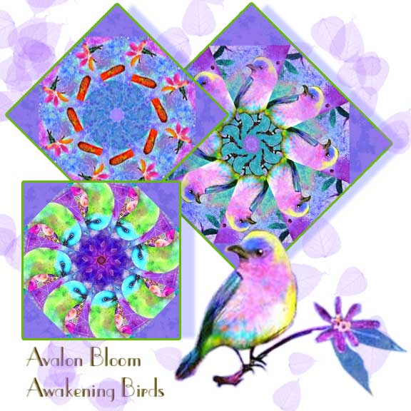 Awakening Birds Kaleidoscope Quilt Block Kit