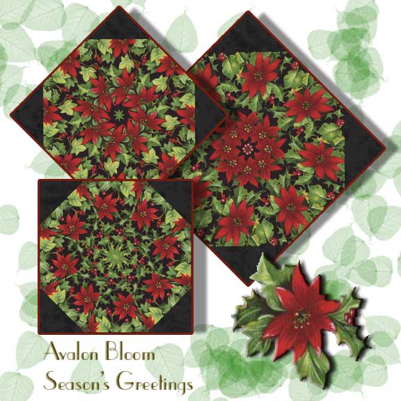 Seasons Greetings Kaleidoscope Quilt Block kit