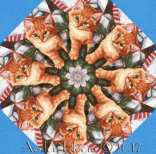 Whiskers and Tails Kaleidoscope Quilt Block Kit