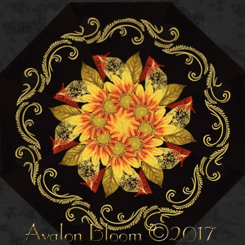 Autumn Splendor Garland Kaleidoscope Quilt Block Kit