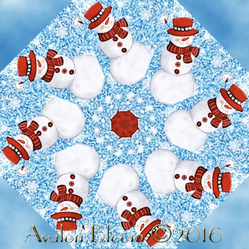 Sweet Season Sowmen Kaleidoscope Quilt Block Kit