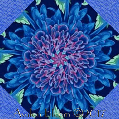 Kaffe Fassett Japanese Chrysanthemum Kaleidoscope Quilt Block