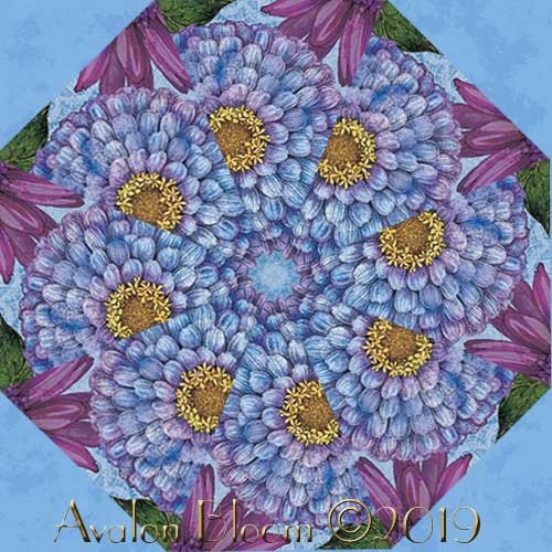 Blossom and Bloom Kaleidoscope Quilt Block Kit