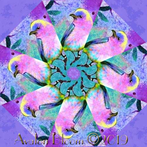 Awakening Birds Kaleidoscope Quilt Block Kit