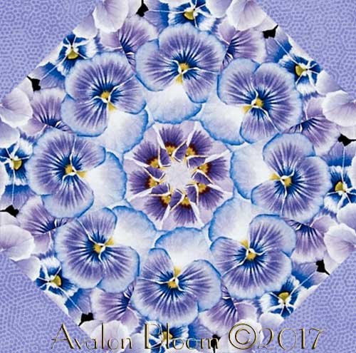 Pretty as a Pansy Kaleidoscope Quilt Block Kit