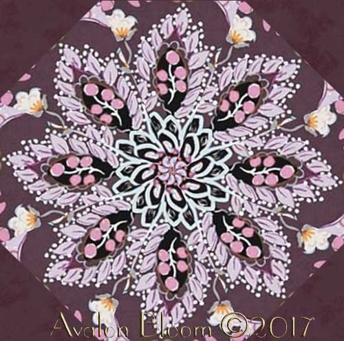 Isabelle Ornate Plum Kaleidoscope Quilt Block Kit
