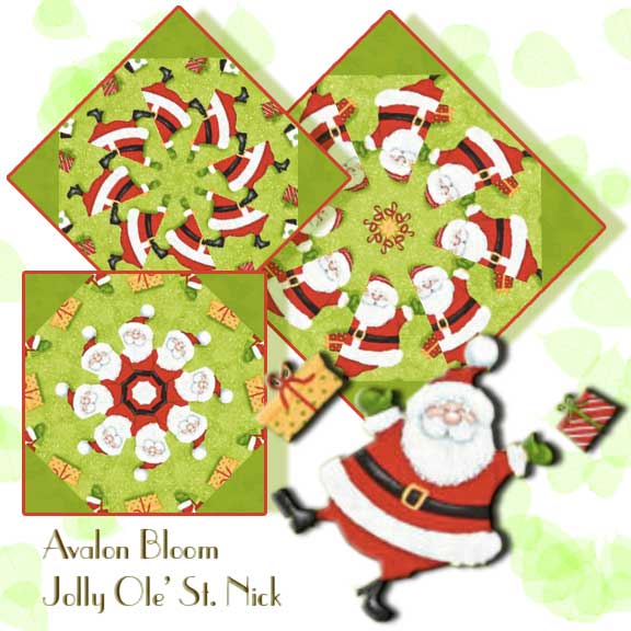 Jolly Ole' St. Nick Kaleidoscope Lap Quilt