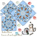 Whiskers and Tails Kaleidoscope Quilt Block Kit
