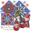 Caroling Kitties Kaleidoscope Quilt Block Kit