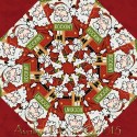 Season's Greetings Santa Kaleidoscope Quilt Block Kit