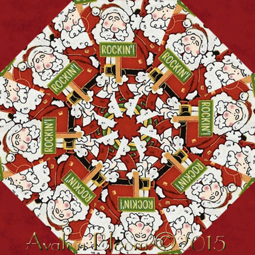 Season's Greetings Santa Kaleidoscope Quilt Block Kit