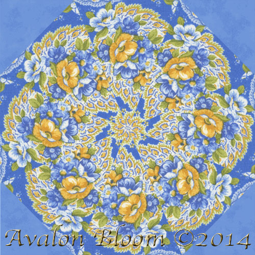 Summer Breeze Paisley Kaleidoscope Quilt Block Kit