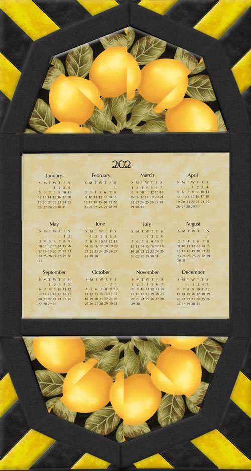 CWBL220205FarmhouseFreshLemonsCalendarWall Hanging2020