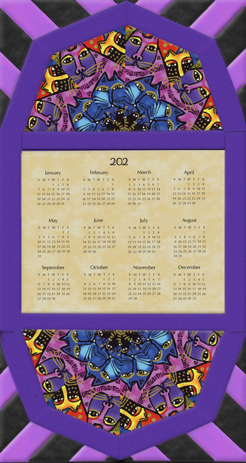 CWBL220819FelineFrolicCalendarWall Hanging2020