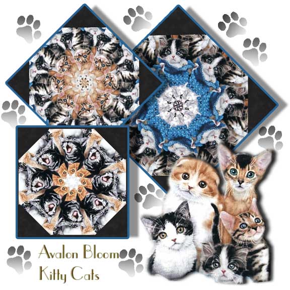 Kitty Kat Kaleidoscope Quilt Block Kit