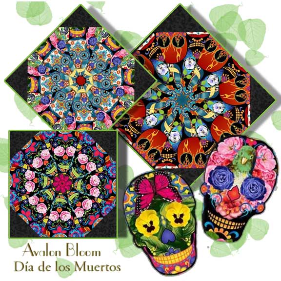 Día de los Muertos Kaleidoscope Quilt Block Kit