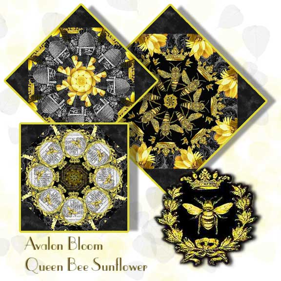 Queen Bee pre-cut kaleidoscope quilt block kit
