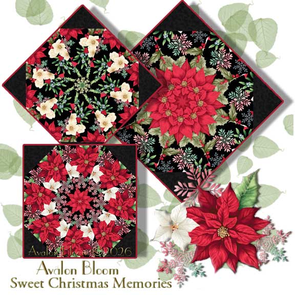 Sweet Christmas Memories by The Color Principle for&nbsp;Henry Glass Kaleidoscope Quilt Block Kit