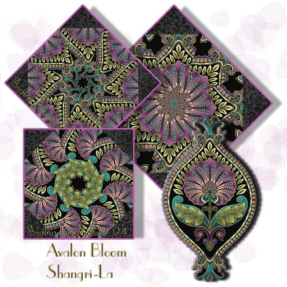 Kaleidoscope Quilt Block Shangri-La