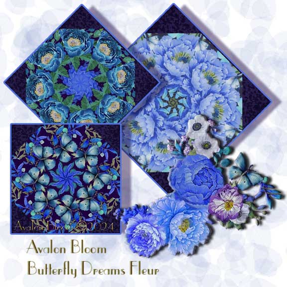 Butterfly Dreams Fleur Kaleidoscope Quilt Block Kit