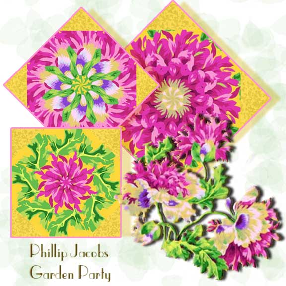 Kaffe Fassett Collective Garden Party Kaleidoscope Quilt Block Kit