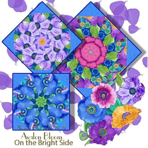 On the Bright Side Poppy Kaleidoscope Quilt Block Kit