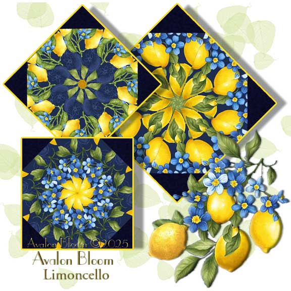 Limoncello Kaleidoscope Quilt Block Kit