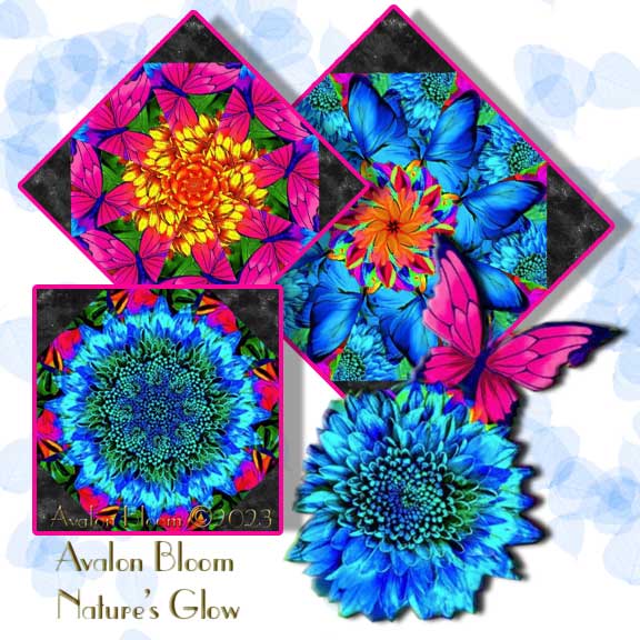 Nature's Glow Kaleidoscope Quilt Block Kit