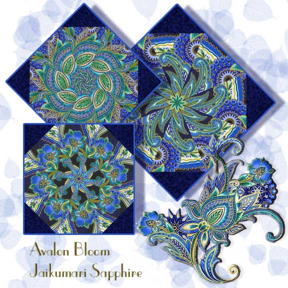 Jaikumari Sapphire Kaleidoscope Quilt Block Kit
