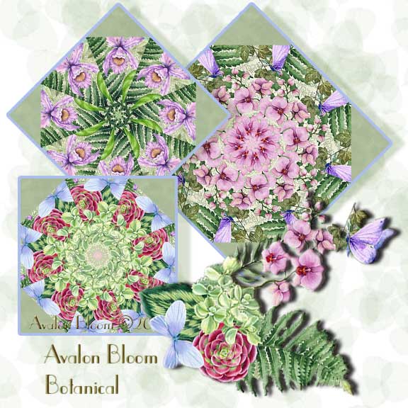 Botanical by Jason Yenter for In the Beginning Fabrics Kaleidoscope Quilt Block Kit