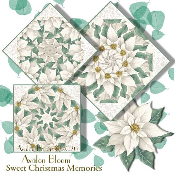 Winter White Sweet Christmas Memories Precut Kaleidoscopes