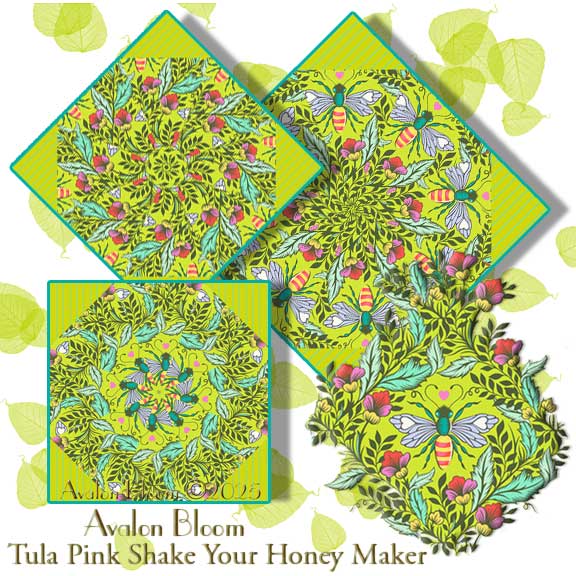 Tula Pink Full Moon Forest II Shake Your Honey Maker Enchanted Kaleidoscope Quilt Block Kit