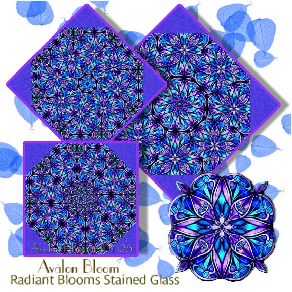 Radiant Reflections Stained Glass Kaleidoscope Quilt Block Kit