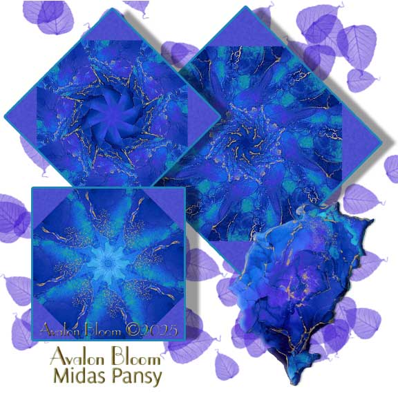 Midas Pansy Kaleidoscope Quilt Block Kit