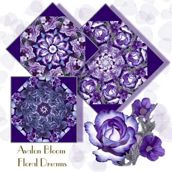 Floral Dreams Kaleidoscope Quilt block Kit