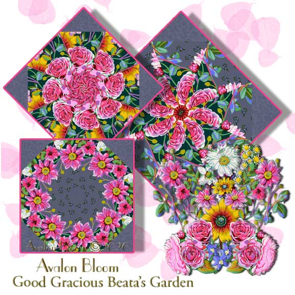 Anna Maria Good Gracious Beata's Garden Kaleidoscope Quilt Block Kit