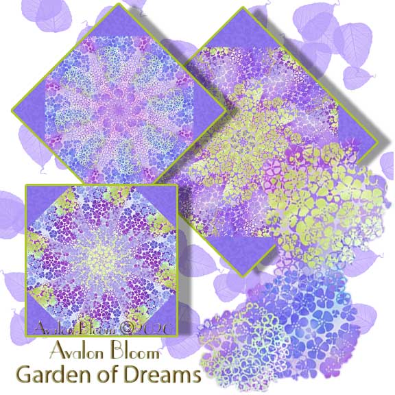 Garden Of Dreams II by Jason Yenter Kaleidoscope Quilt Block Kit
