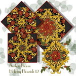 Holiday Flourish 10 Medallion Kaleidoscope Quilt Block Kit