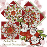 Season's Greetings santa's Kaleidoscope Quilt Kit