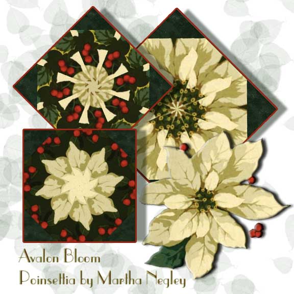 martha negley poinsettia Kaleidoscope Quilt Kit